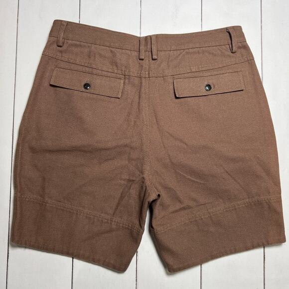 NWT Standard Issue NYC Cotton Canvas Pleated Utility Shorts SIZE 34 Oak Tan NEW - Picture 2 of 10